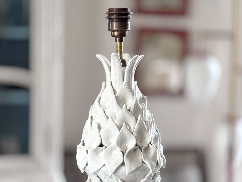 A 1950's Extra Large Casa Pupo White Ceramic Table Lamp