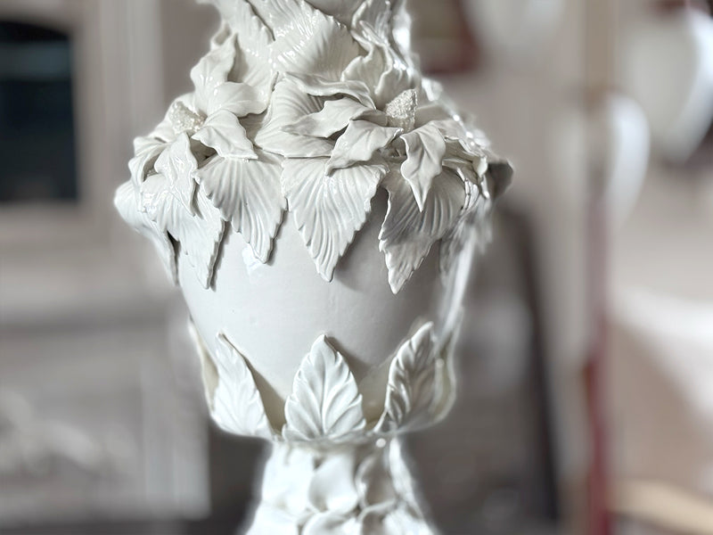 A 1950's Extra Large Casa Pupo White Ceramic Table Lamp