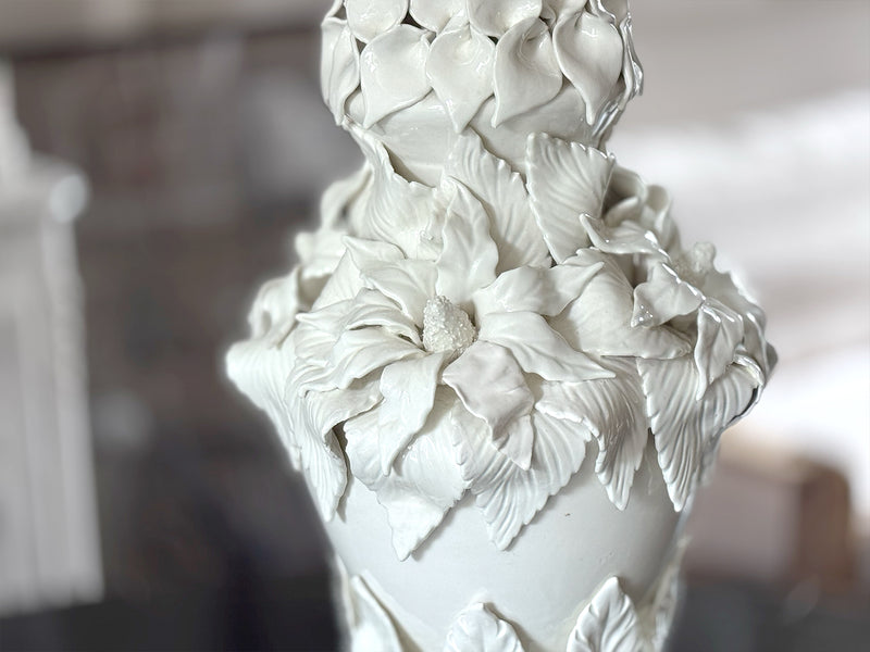 A 1950's Extra Large Casa Pupo White Ceramic Table Lamp