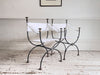 Six 1950's Spanish Bronze & Iron Curule Armchairs