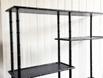 A 1950's French Black Faux Bamboo Etagere