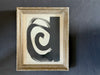 A Vintage Italian Abstract Black Acylric on Paper Artwork in Montparnasse Frame - Circles II