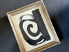 A Vintage Italian Abstract Black Acylric on Paper Artwork in Montparnasse Frame - Circles II