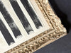 A Vintage Italian Abstract Black Acylric on Paper Artwork in Montparnasse Frame - Stripes