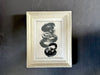 A Vintage Italian Abstract Black Acylric on Paper Artwork in Montparnasse Frame - Squiggle