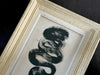 A Vintage Italian Abstract Black Acylric on Paper Artwork in Montparnasse Frame - Squiggle
