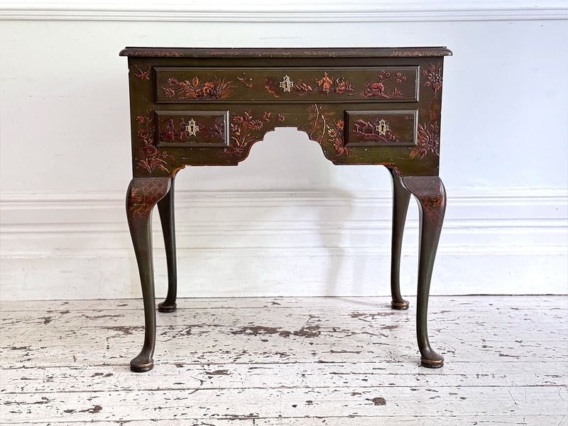 A 1920's Pierre Lottier Green Lacquered Low Boy Table