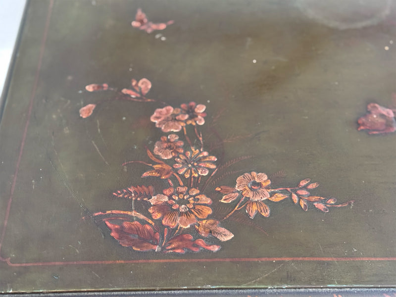 A 1920's Pierre Lottier Green Lacquered Low Boy Table