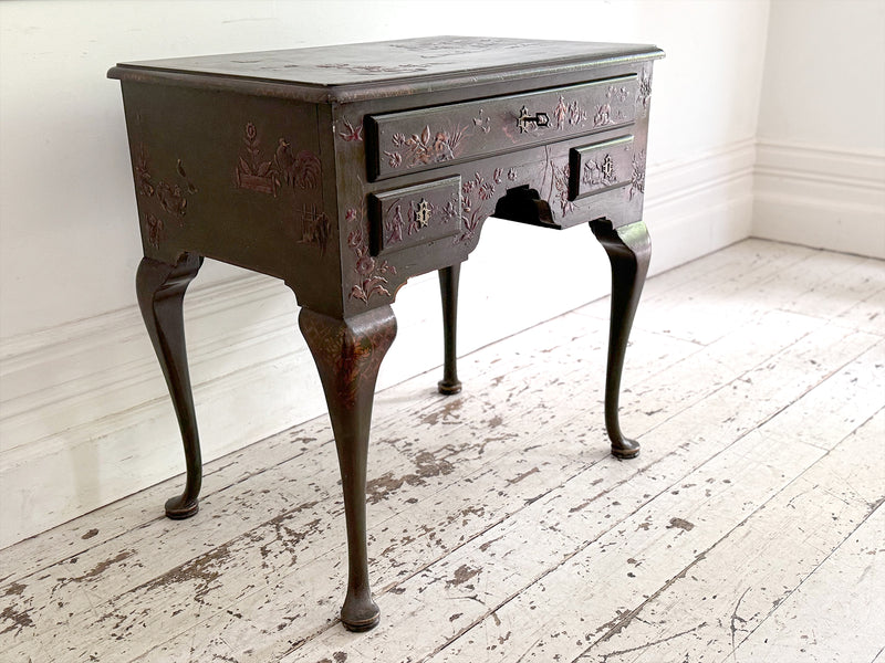 A 1920's Pierre Lottier Green Lacquered Low Boy Table