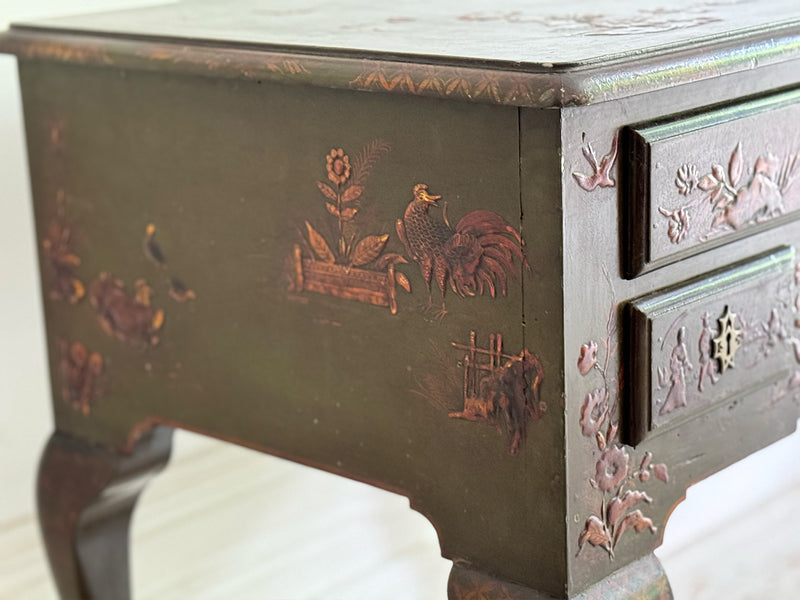 A 1920's Pierre Lottier Green Lacquered Low Boy Table