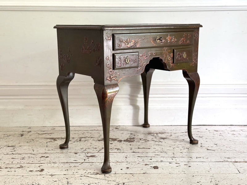 A 1920's Pierre Lottier Green Lacquered Low Boy Table