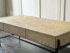 A Rare 1960's Shagreen Three Drawer Coffee Table on Metal Base