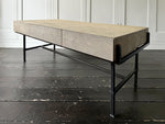 A Rare 1960's Shagreen Three Drawer Coffee Table on Metal Base