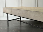 A Rare 1960's Shagreen Three Drawer Coffee Table on Metal Base