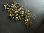 A 1970's Curtis Jere Gold Bamboo Leaf Wall Sculpture