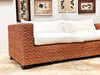 A 1970's French Raffia Rattan Three Seater Sofa