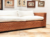 A 1970's French Raffia Rattan Three Seater Sofa