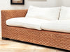 A 1970's French Raffia Rattan Three Seater Sofa