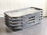 A 1970's Italian Bentwood Sculptural Coffee Table with Glass Top
