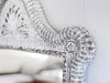 A 1970's Spanish White Painted Rattan Mirror