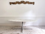 A Very Large Florence Knoll 1960's Oval Arabescato Marble Dining Table for Roche Bobois