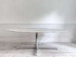 A Very Large Florence Knoll 1960's Oval Arabescato Marble Dining Table for Roche Bobois