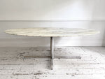 A Very Large Florence Knoll 1960's Oval Arabescato Marble Dining Table for Roche Bobois