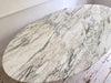A Very Large Florence Knoll 1960's Oval Arabescato Marble Dining Table for Roche Bobois