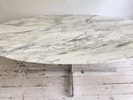 A Very Large Florence Knoll 1960's Oval Arabescato Marble Dining Table for Roche Bobois