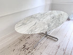 A Very Large Florence Knoll 1960's Oval Arabescato Marble Dining Table for Roche Bobois