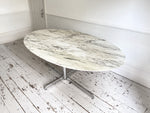 A Very Large Florence Knoll 1960's Oval Arabescato Marble Dining Table for Roche Bobois