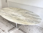 A Very Large Florence Knoll 1960's Oval Arabescato Marble Dining Table for Roche Bobois