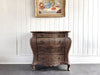 A 1970's French Rattan Bombe Commode