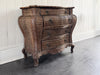 A 1970's French Rattan Bombe Commode