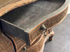 A 1970's French Rattan Bombe Commode