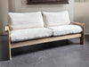 A 1970's French Three-Seater Sofa with French Linen Upholstery