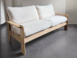A 1970's French Three-Seater Sofa with French Linen Upholstery