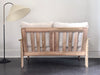 A 1970's French Two-Seater Pine Sofas with French Linen Upholstery