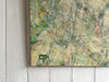 A Large 1970's Pale Green Abstract Oil on Canvas from Florence School of Art