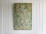 A Large 1970's Pale Green Abstract Oil on Canvas from Florence School of Art