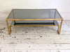 A 1970's Italian Brass & Glass Coffee Table