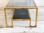 A 1970's Italian Brass & Glass Coffee Table