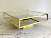 A 1970's Italian Brass & Glass Coffee Table