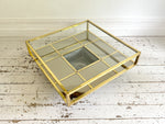 A 1970's Italian Brass & Glass Coffee Table