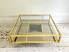 A 1970's Italian Brass & Glass Coffee Table