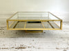 A 1970's Italian Brass & Glass Coffee Table