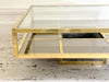 A 1970's Italian Brass & Glass Coffee Table