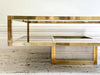 A 1970's Italian Brass & Glass Coffee Table