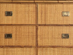 A 1970's Vivai Del Sud Italian Rattan & Bamboo Three Drawer Sideboard