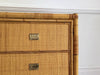 A 1970's Vivai Del Sud Italian Rattan & Bamboo Three Drawer Sideboard